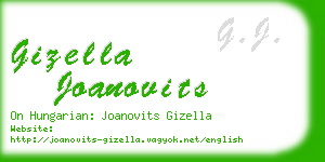 gizella joanovits business card